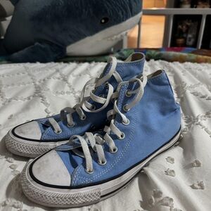 Converse Blue and White High-Top Sneakers
